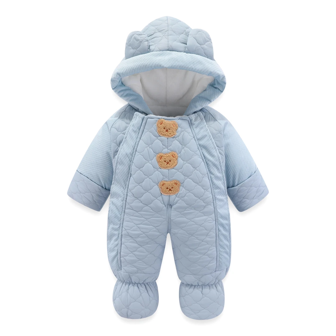 新生婴儿儿衣服秋冬装宝宝连体衣满月套装加厚绒夹棉包脚外出抱衣