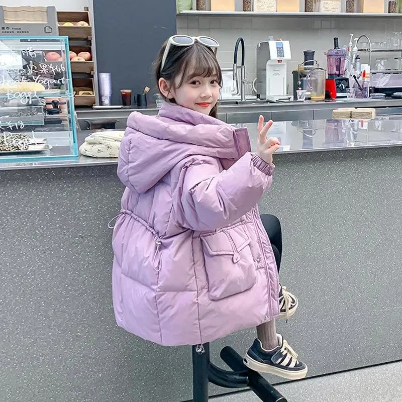 女童冬装服新款洋气儿童冬季加厚中长款衣御寒外套潮