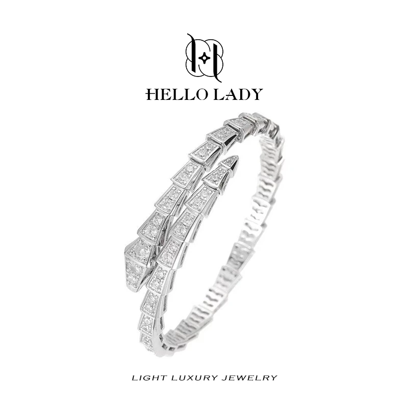 【V金版本】精工CNC 银色蛇骨手镯1265