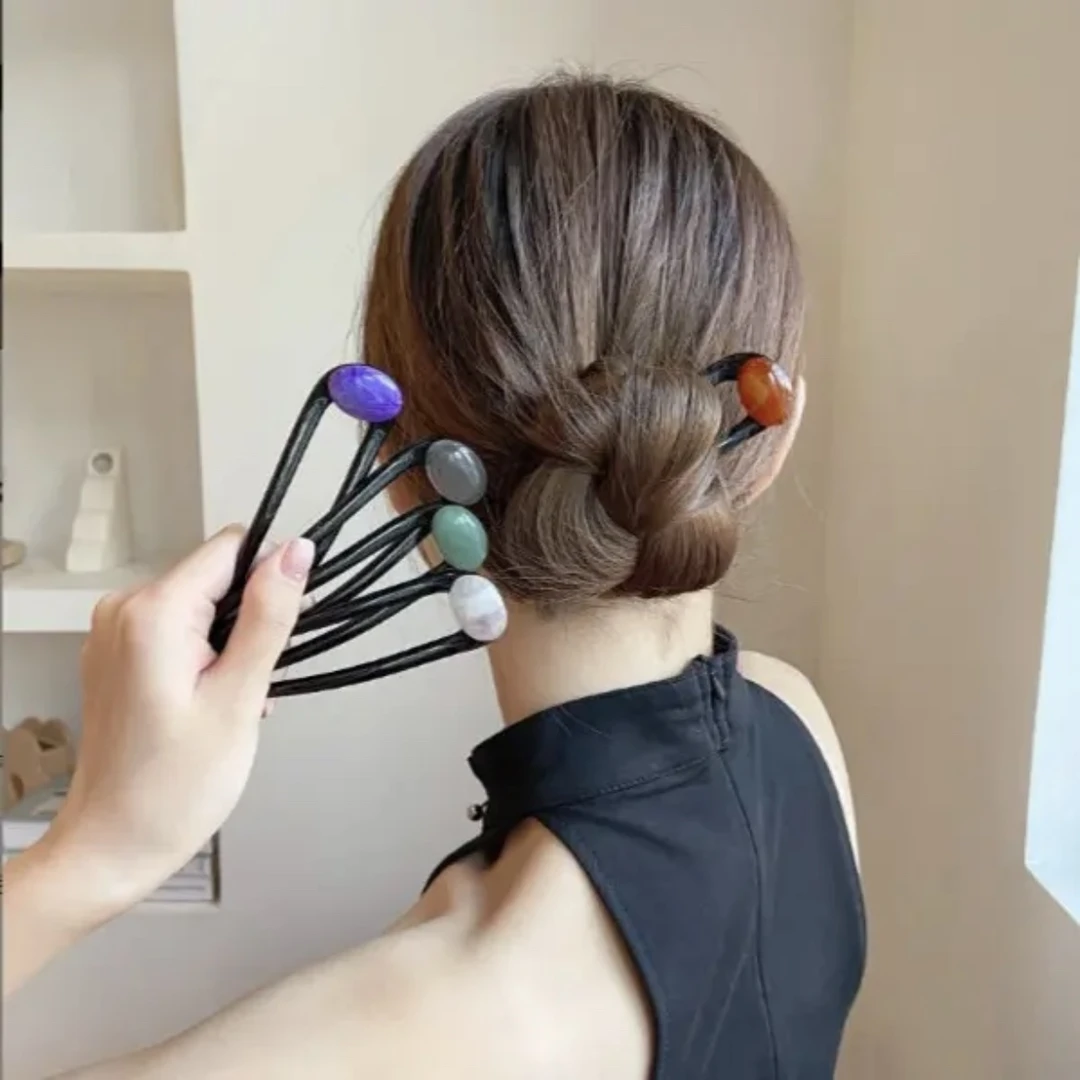 发饰头发簪百搭盘发簪子简约U型发钗发饰