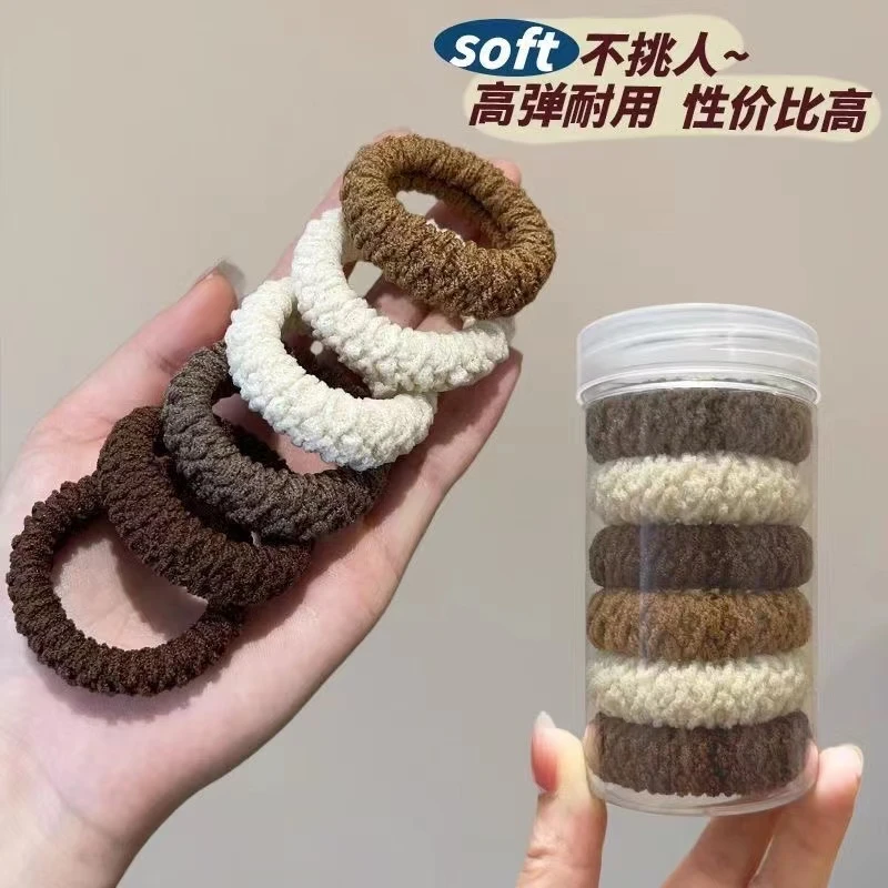 新款高端加宽加厚提花纹路高弹力耐用女士发圈