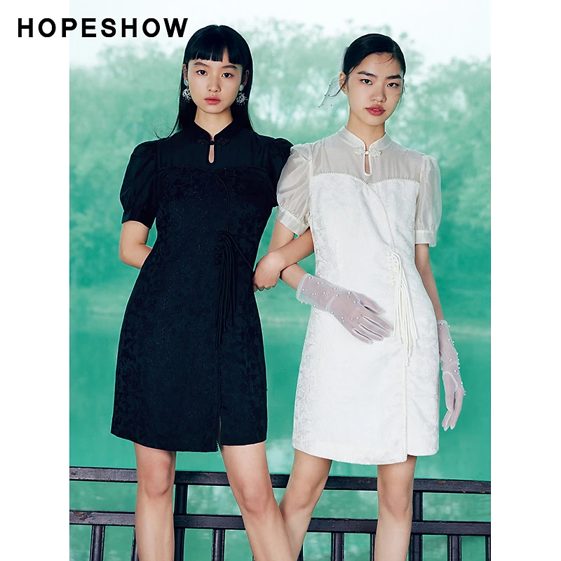 【思思专属】红袖国风织带边镂空立领套头度假风连衣裙89123181619