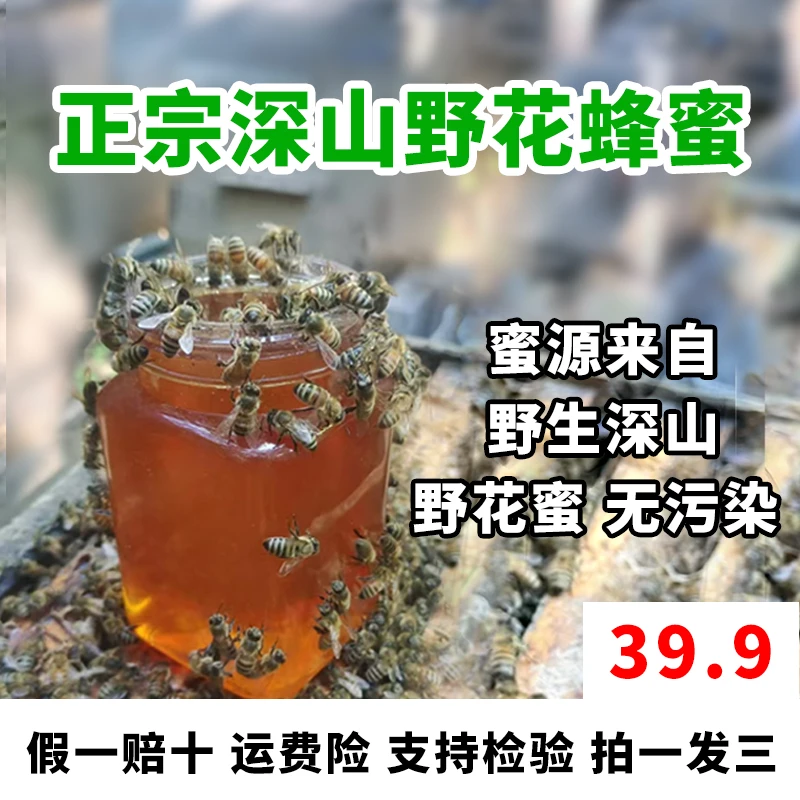 《到手三斤》高山野生土蜂蜜 原蜜无添加 拍1赠2斤官方正品纯蜂蜜