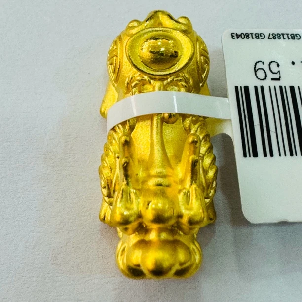 【小婷专享】足金999  足金配件   金貔貅     1.59 A1