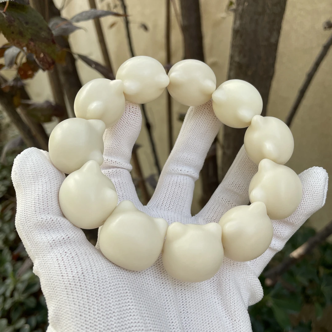 六六纯木象牙果干磨猫头单圈盘完绕指柔福利男女可戴