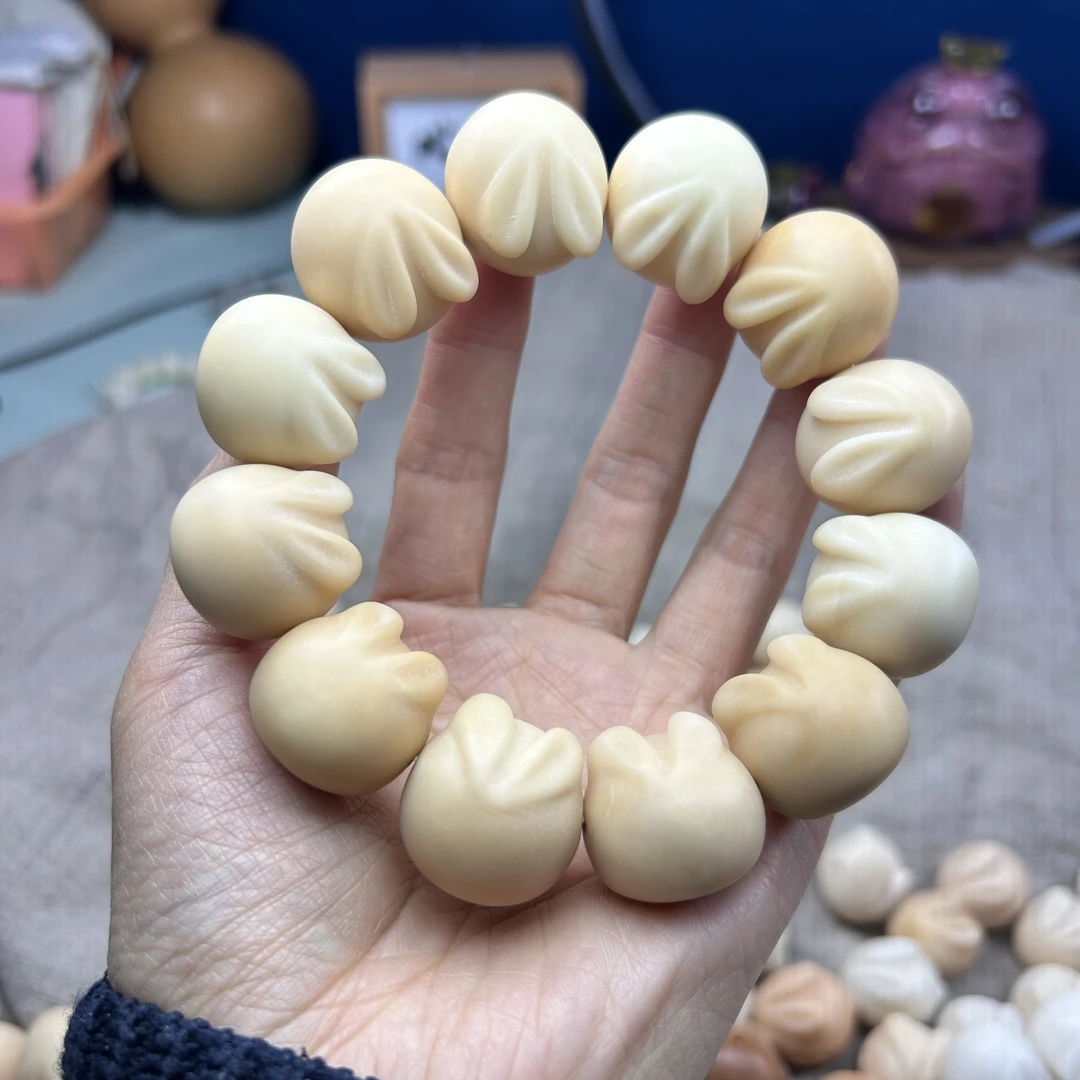 象牙果干磨兔子手串单圈盘完绕指柔佛珠饰品