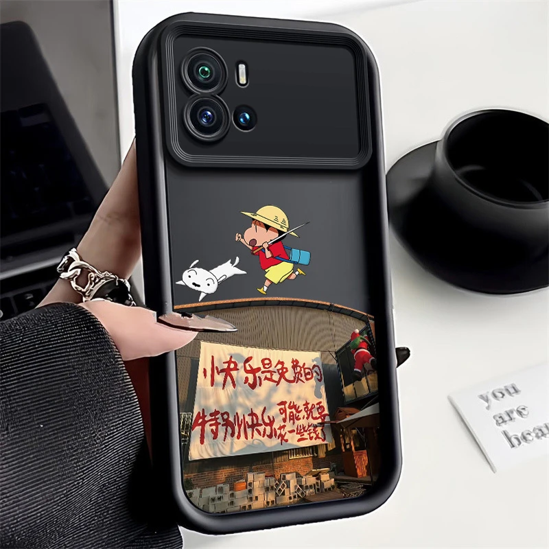 适用于快乐小新iQOO9手机壳全包高级感硅胶新款防摔ins风保护套网