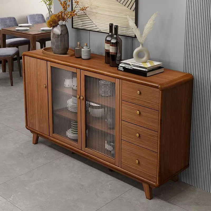 新中式餐边柜靠墙现代简约客厅茶水柜橱柜一体家用厨房置物柜碗柜