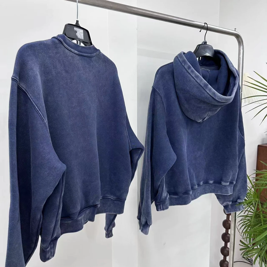 让市场货爆哭！公司单重水洗加厚加绒卫衣