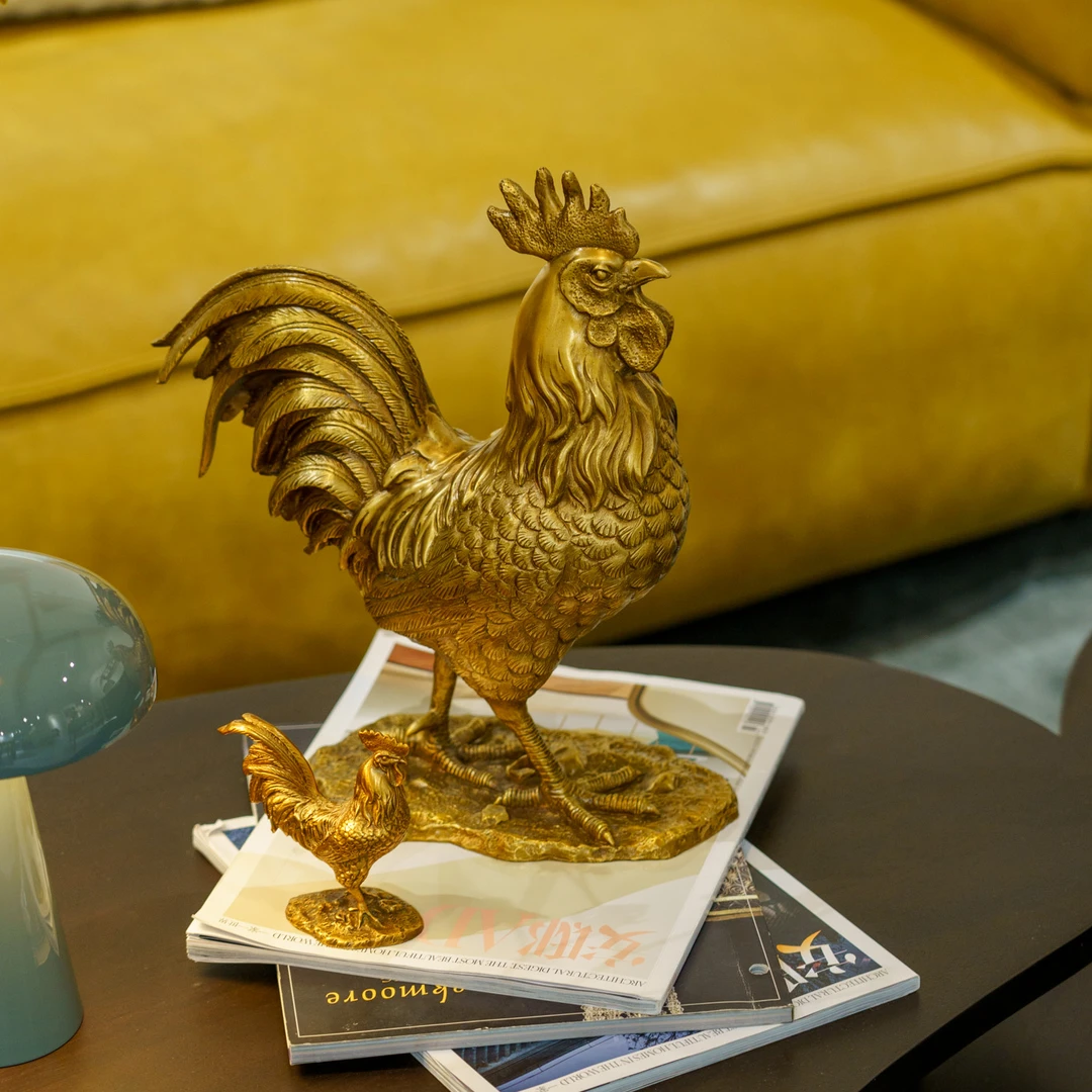 DR-卡斯特兰全铜公鸡客厅乔迁家居饰品摆件C5880