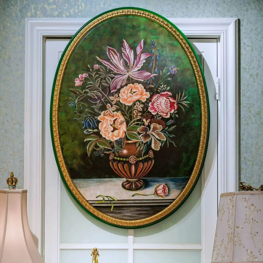 castilian/卡斯特兰花开富贵美式画玄关过道别墅沙发背景墙工艺画