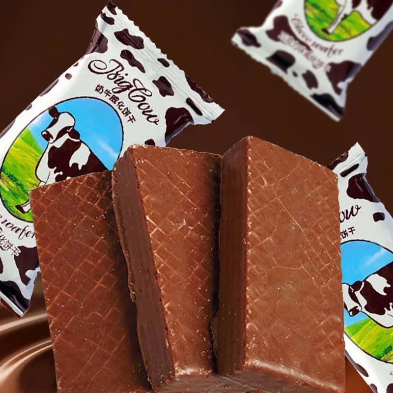 奶牛巧克力威化饼干夹心饼干风味散装牛奶办公室解馋追剧必备零食