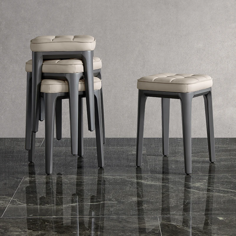 芝华仕餐椅家用现代简约客厅凳子实木轻奢圆凳梳妆台椅子xj009