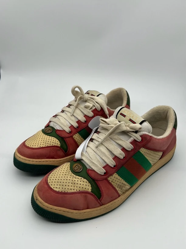 古驰/GUCCI  43欧码 时尚复古红色配色脏脏鞋 f012