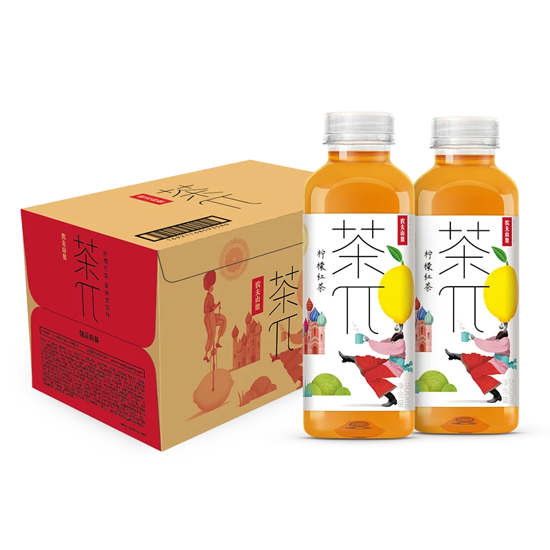 农夫山泉 茶兀茶π饮料装茶派500ml*5瓶蜜桃乌龙果柠檬红茶味饮料