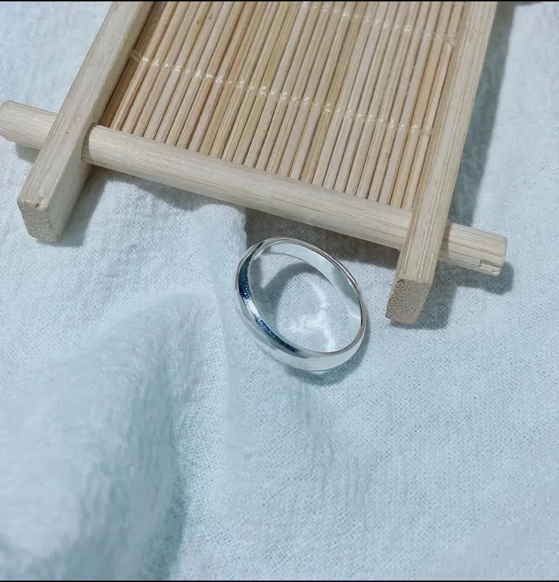 足银戒指 足银999 素圈经典时尚戒指