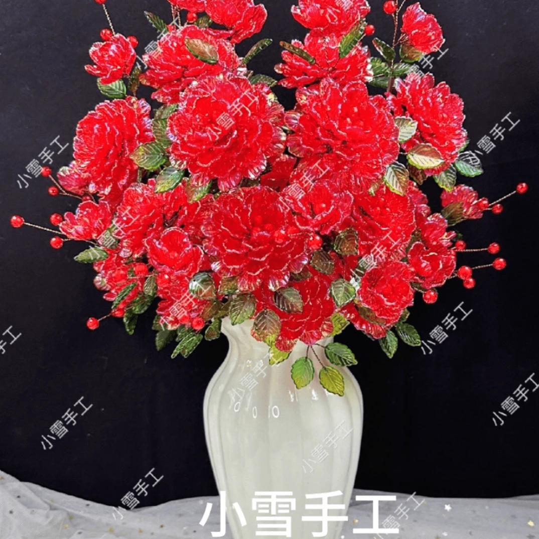 炫彩中桌牡丹花手工DIY材料包（小雪推荐）
