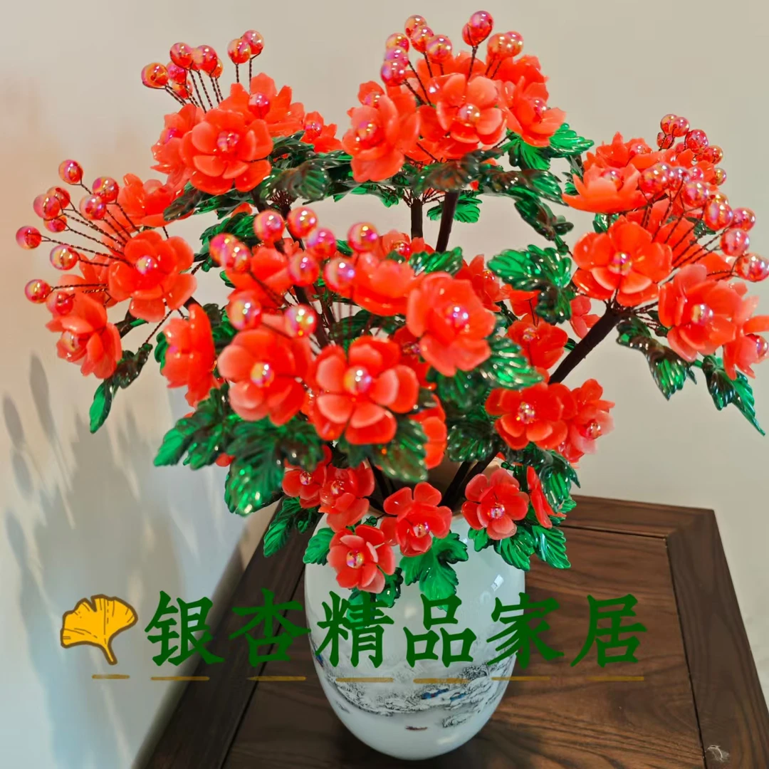 新品高桌仿玉锦葵花手工DIY材料包【银杏精品原创】