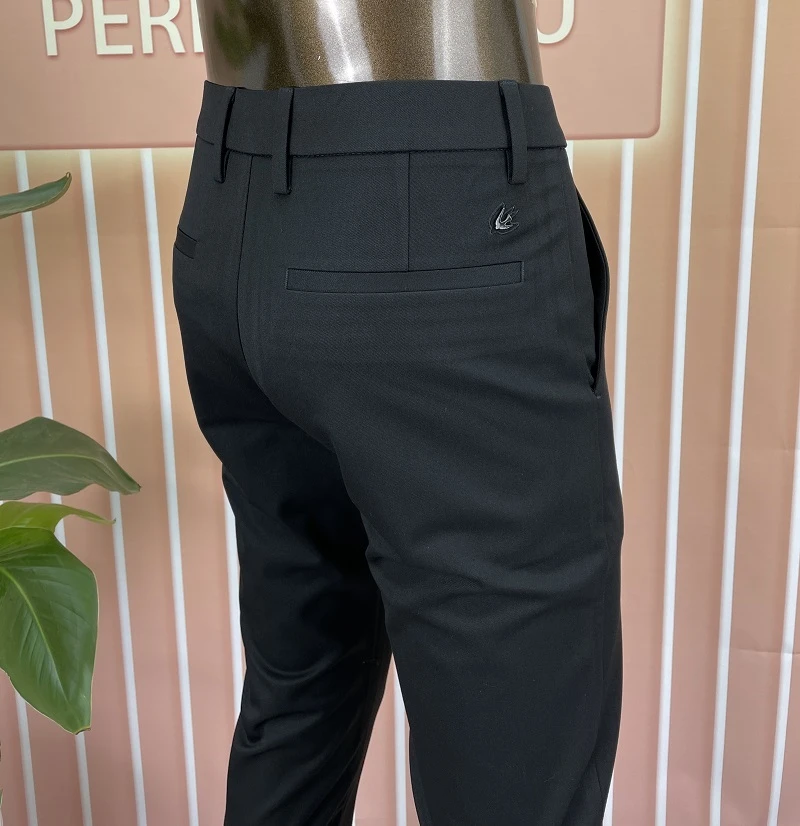 欧货春秋款修身版型小脚裤男士西裤时尚商务休闲长裤纯色