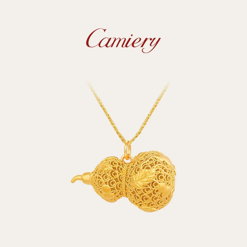 非金属珐琅项链   【现货48h发】CAMIERY新中式高级镂空葫芦项链
