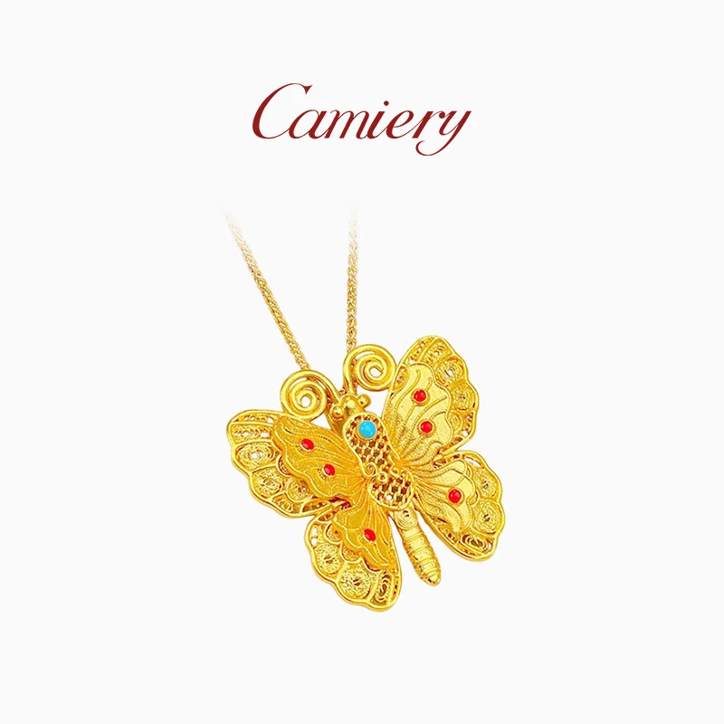 CAMIERY古法新中式轻奢蝴蝶项链时尚百搭