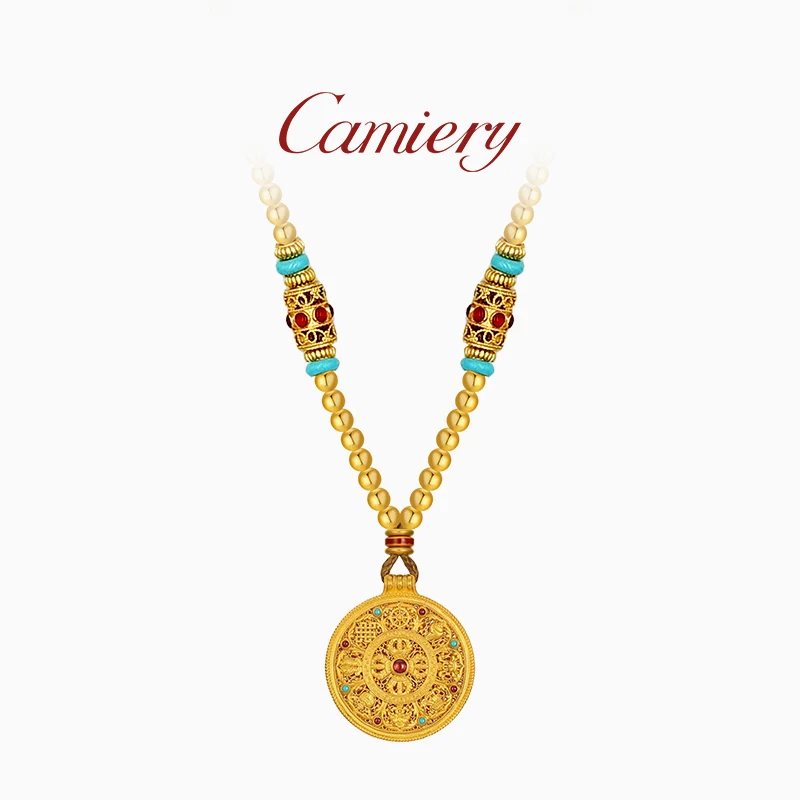 CAMIERY新中式古法花丝八宝罗盘项链