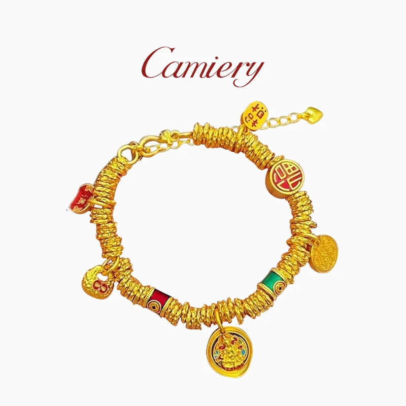 CAMIERY新中式盘缠财神手链国风手工古法