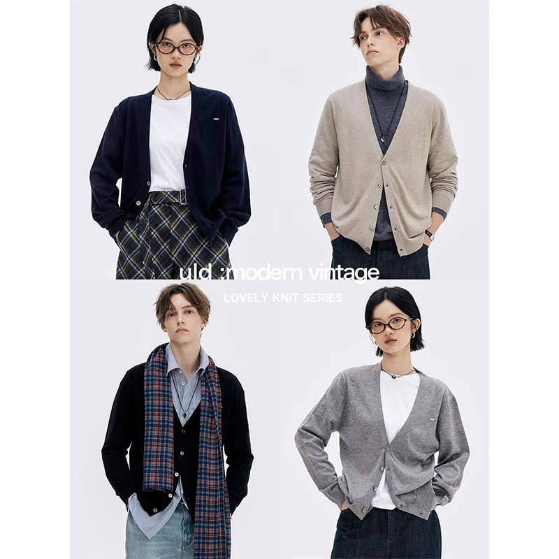 ULD/NICE BASIC重磅2股28s可机洗美利奴羊毛90s经典3季多色开衫QC