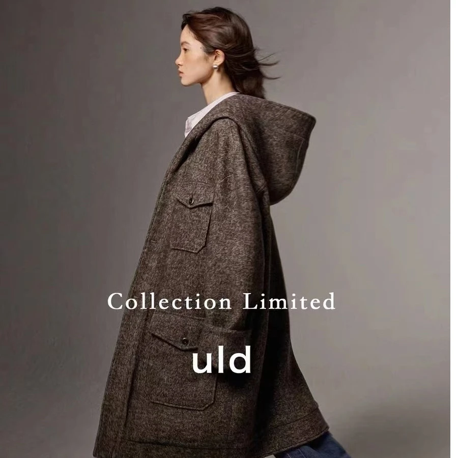 ULD/格兰芬多中古学院风斗篷连帽手工大衣中长款毛呢宽松秋冬百搭