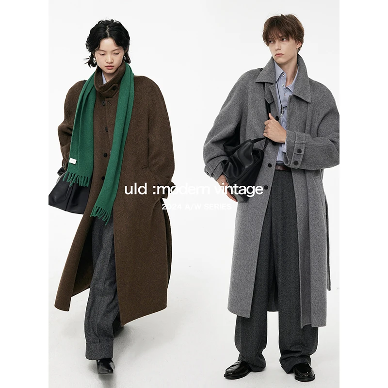 【ULD】/90s中古量感手工制版轻盈手工双面尼鱿鱼大衣
