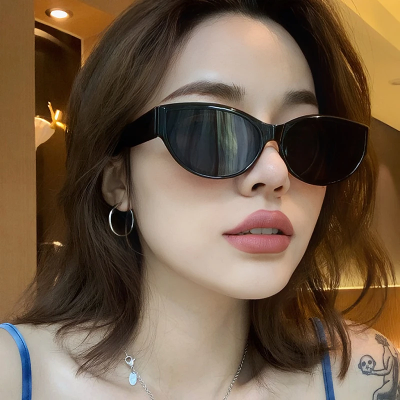 猫眼墨镜高级感欧美风时尚太阳镜防紫外线猫眼眼镜男女同款百搭
