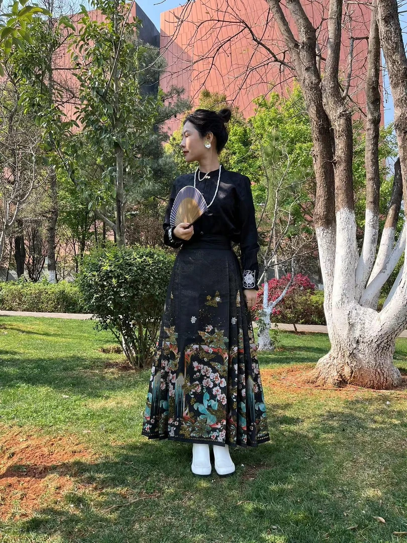 【化蝶】织金妆花明制马面裙汉元素传统中国风马面裙