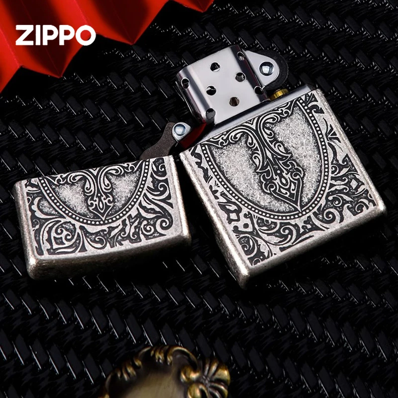 zippo打火机正版 爱的救赎仿古银十字架雕刻防风火机男士DY9902DK