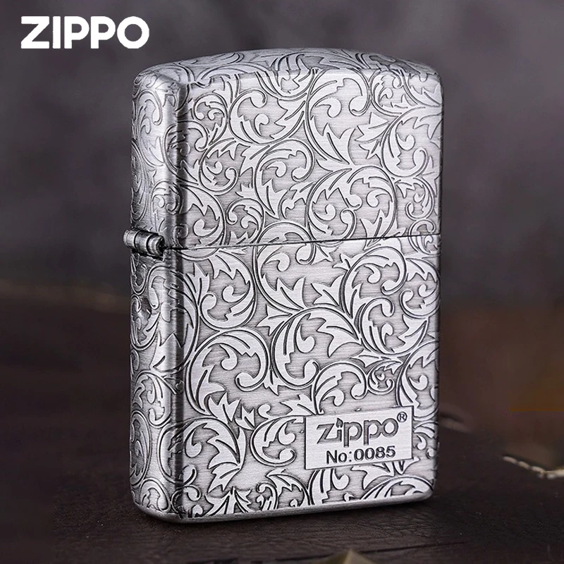 zippo打火机 五面唐草古银深雕刻限量版编号官方正品正版DYX1H1