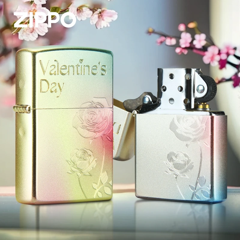 zippo打火机 炫彩玫瑰的来信 芝宝防风打火机送男友个性DYX1H1