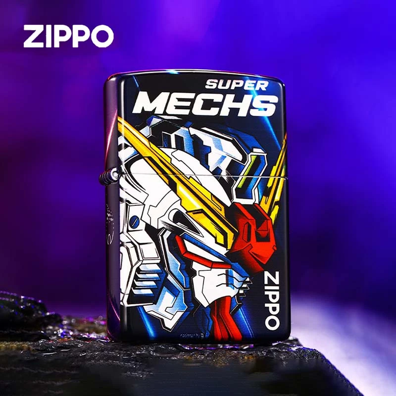 zippo打火机男士官方正品夜光彩印机甲战士防风旗舰DY9902CY