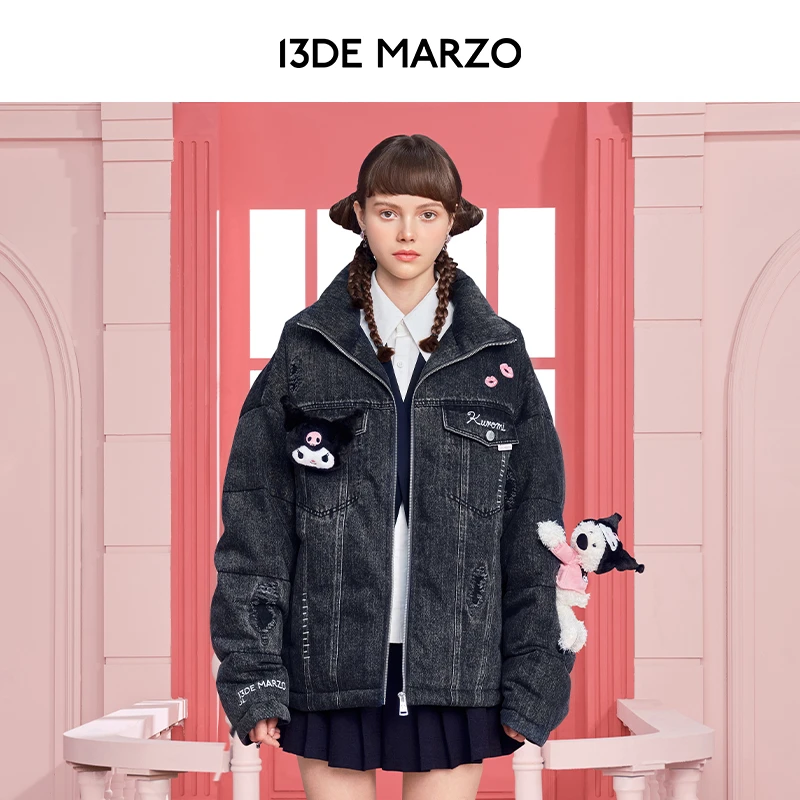 13DE MARZO男女同款库洛米联名冬季个性时尚羽绒服休闲保暖外套