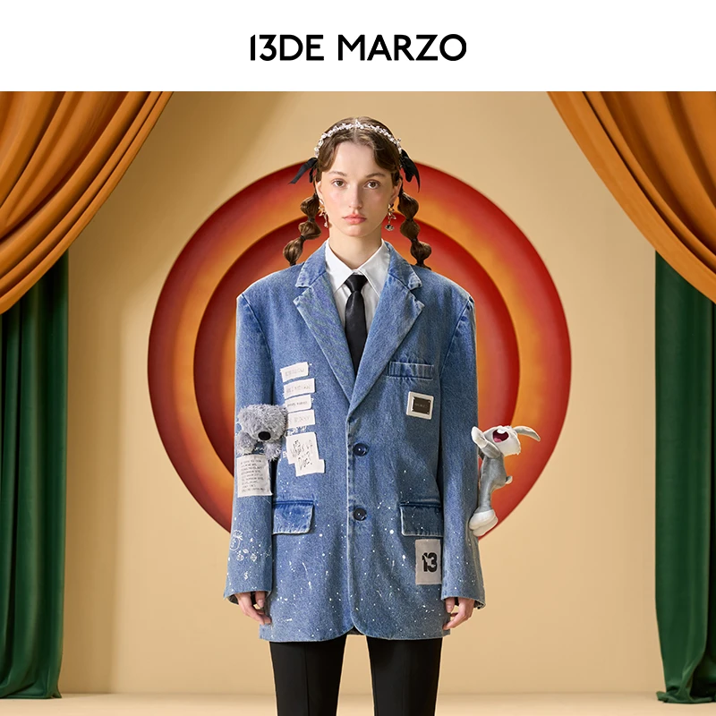 13DE MARZO男女同款 兔八哥联名系列时尚休闲西装外套气质西服