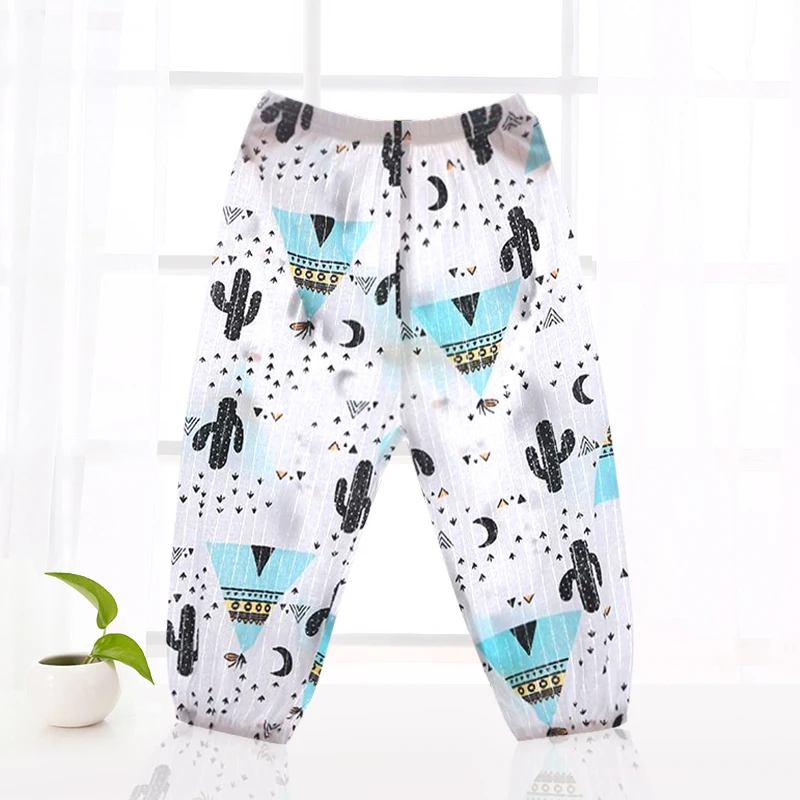 婴儿防蚊裤男宝休闲裤女宝空调裤夏款儿童灯笼裤宝宝夏季薄款长裤