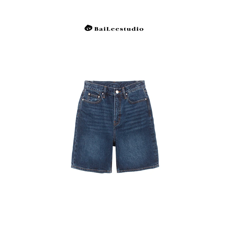 【柏栗良品】百搭休闲时尚韩版潮流水洗牛仔裤子712747