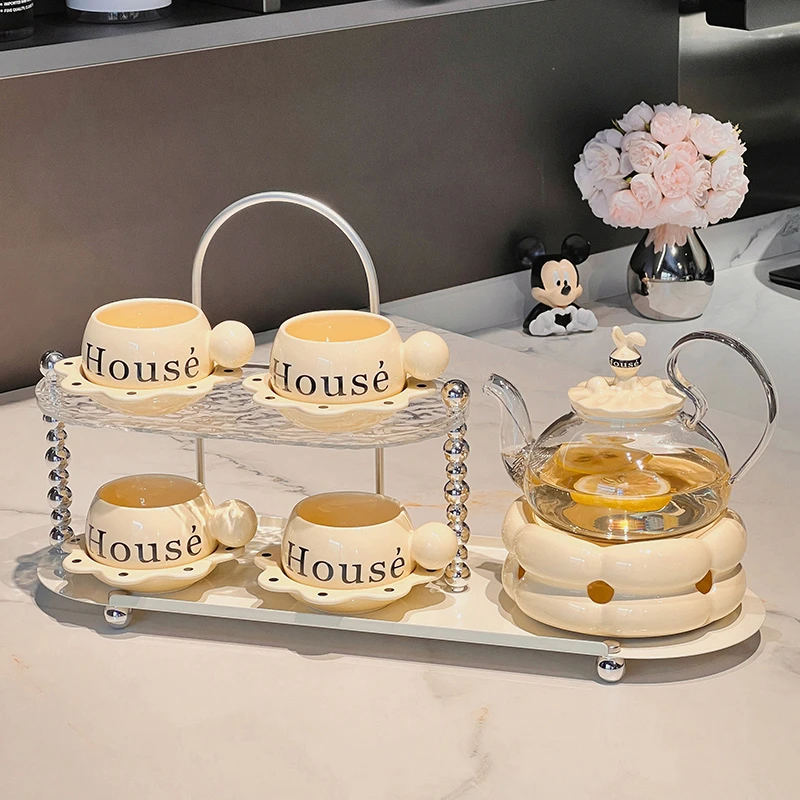 轻奢杯子套装家用客厅待客陶瓷茶水杯乔迁新婚送礼高档茶具礼盒装