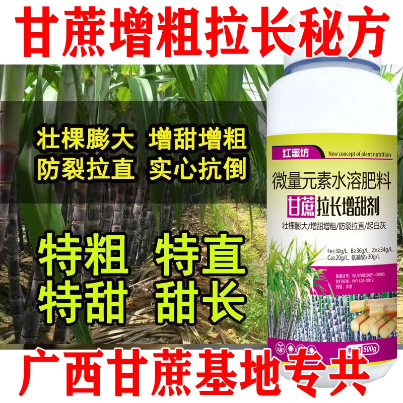 甘蔗拉长增甜剂甘蔗叶面肥增粗增糖膨大素生根拉长抗倒伏微量元素