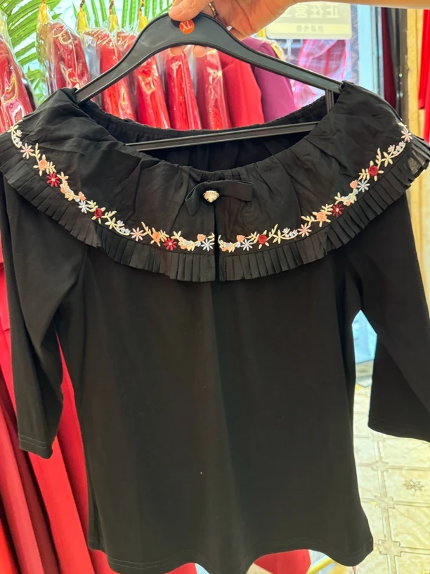 No退南韩刺绣民族风上衣