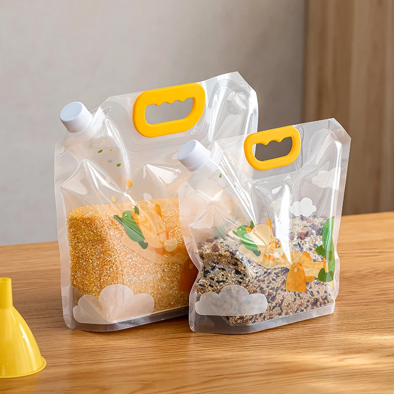 凤全五谷杂粮袋密封收纳袋防潮防虫透明加厚手提小米食品收纳袋
