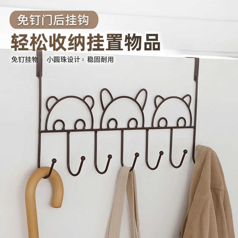 免打孔门后挂钩墙壁无痕壁挂墙上挂衣钩宿舍衣服帽子收纳挂架衣架