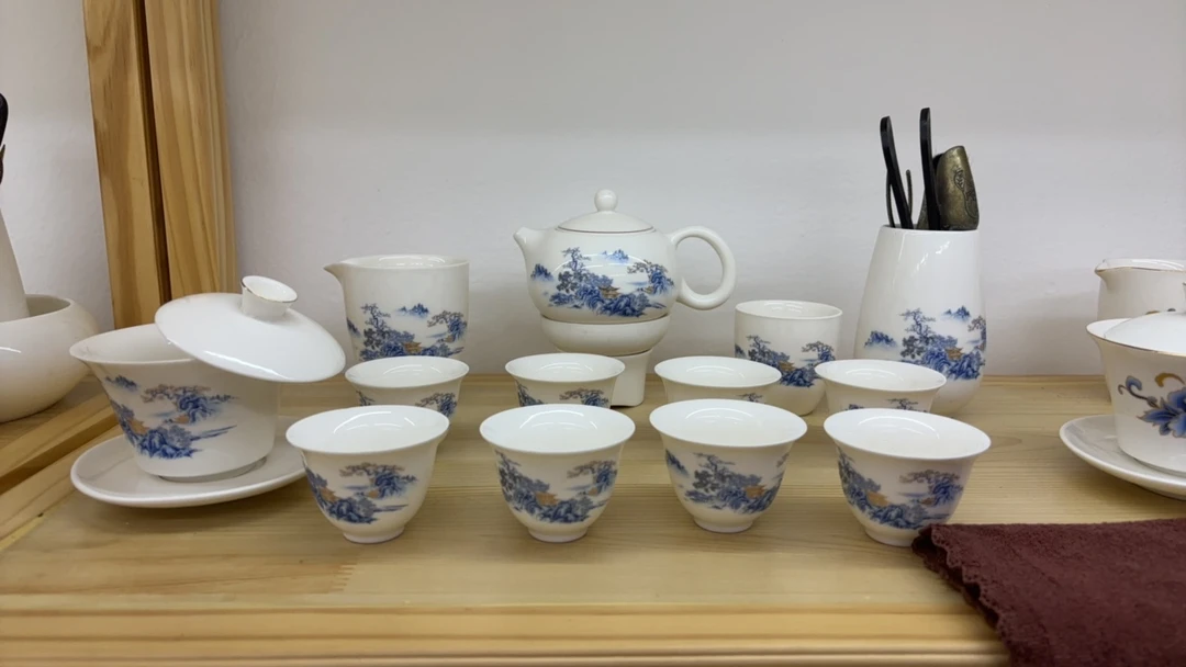 景德镇青花釉上彩大套装