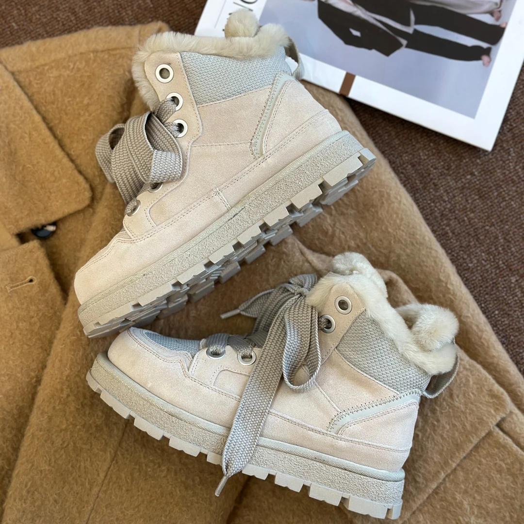 【Piggy】奶芙雪花靴｜时尚百搭厚底加绒加厚保暖休闲韩版秋冬雪地靴