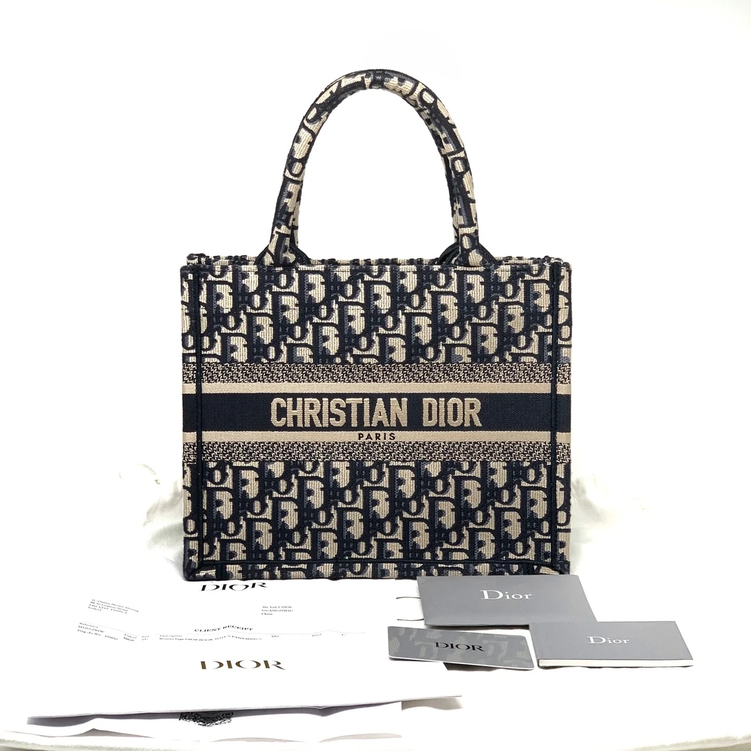 99新 DIOR/迪奥 24年票 蓝色老花 小号tote包