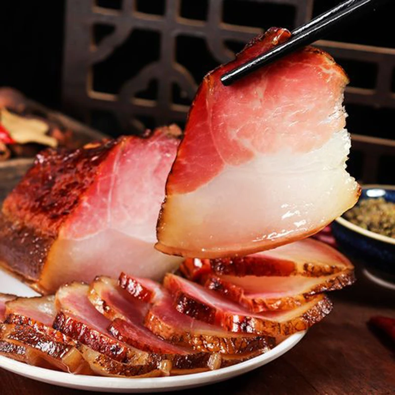 偏肥 贵州风味特色正宗农家烟熏腊肉偏肥腊肉浮力 不能吃肥慎拍