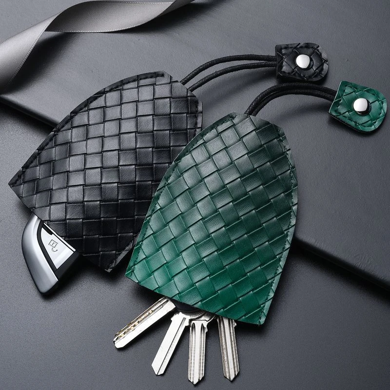 钥匙包通用编织个性创意汽车钥匙套家用抽拉式电动车钥匙套锁匙包
